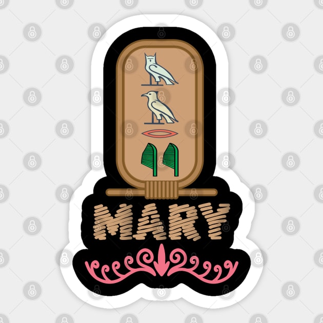 MARY-American names in hieroglyphic letters,  a Khartouch Sticker by egygraphics